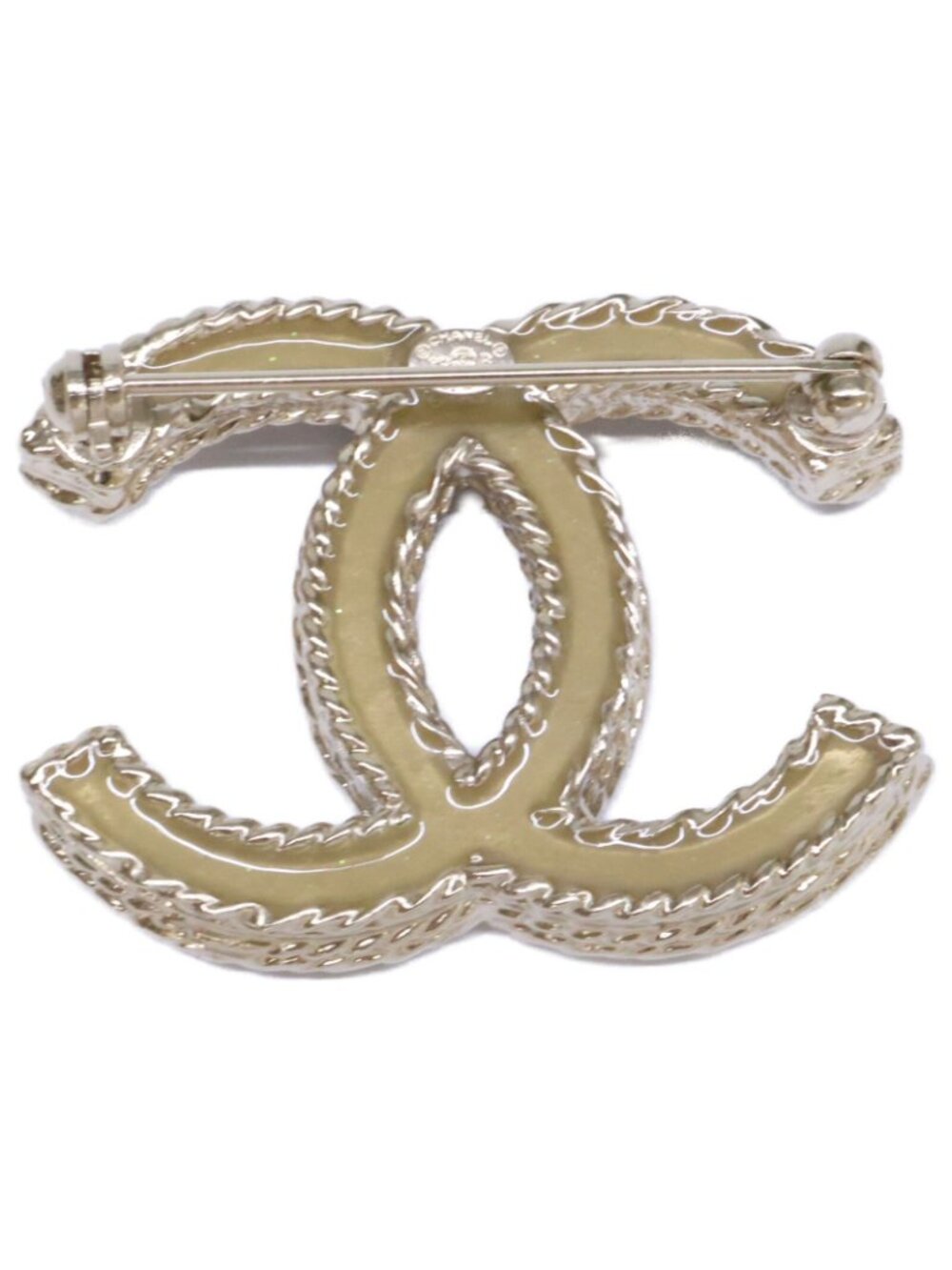 Chanel CC Logo Rhinestone Brooch - Picture 6 of 9